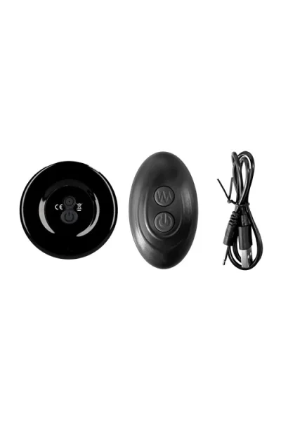 Shots Globy - 4.33" Handblown Glass Vibrating Anal Plug with Suction Cup & Remote Control