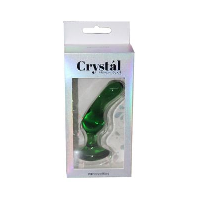 Crystal Glass Plug Angled Green