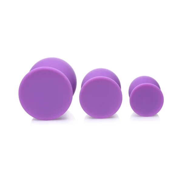 Gossip Swirlies Anal Plug Trio Set Silicone Violet — image 7 of 9