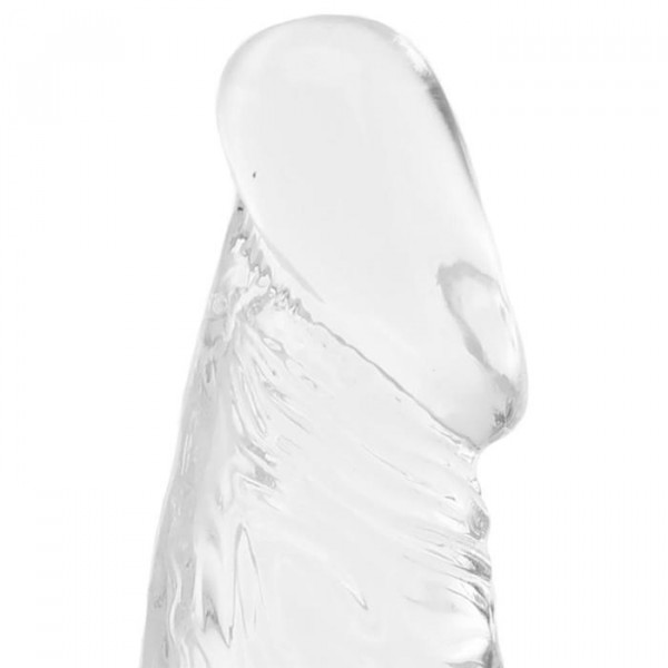 7" Clear Suction Cup Dildo With Balls