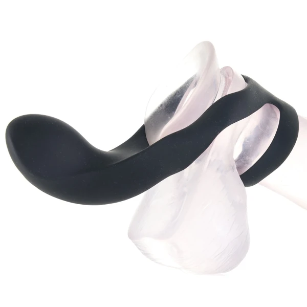 SVAKOM Benedict Silicone Waterproof Rechargeable Vibrating Cock Ring - Black