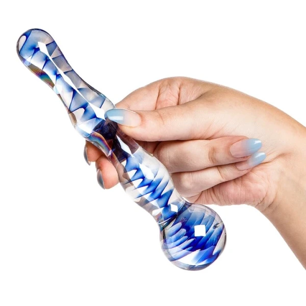 Glacier Glass Rippled Dildo - 6.5 Inch — image 5 of 5