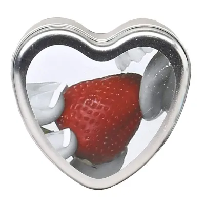 Edible Heart Candle Strawberry 4 Oz