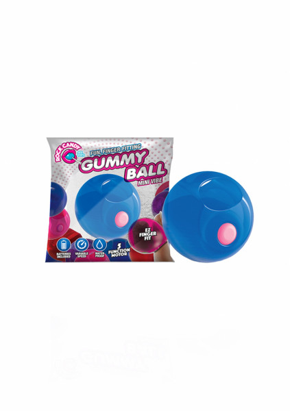 Gummy Ball - Blue Power Bullet Mini Vibrator
