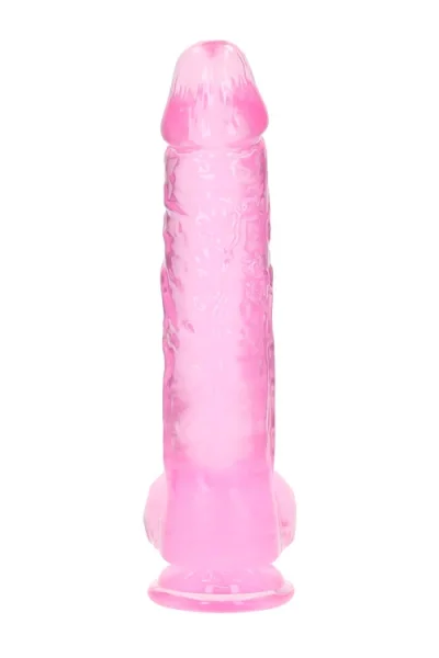 RealRock Crystal Clear - 11" Realistic Dildo with Balls & Suction Cup Base