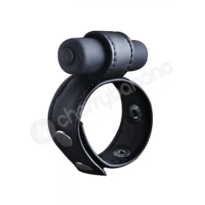 Ouch Black Leather Cock Ring