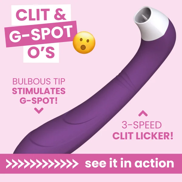 Adore Dual-Ended Vibrator & Clit Licking Tongue Toy — image 13 of 23