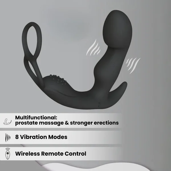 Prostate Curve Dual Ring - Remote Control Vibrating Prostate Massager — image 23 of 25