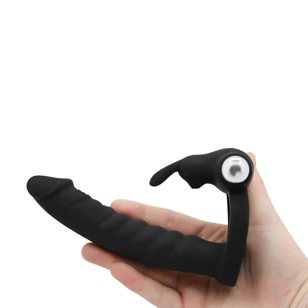 Triple Pleasure Silicone Dual-Penetrating Cock Ring — image 15 of 17