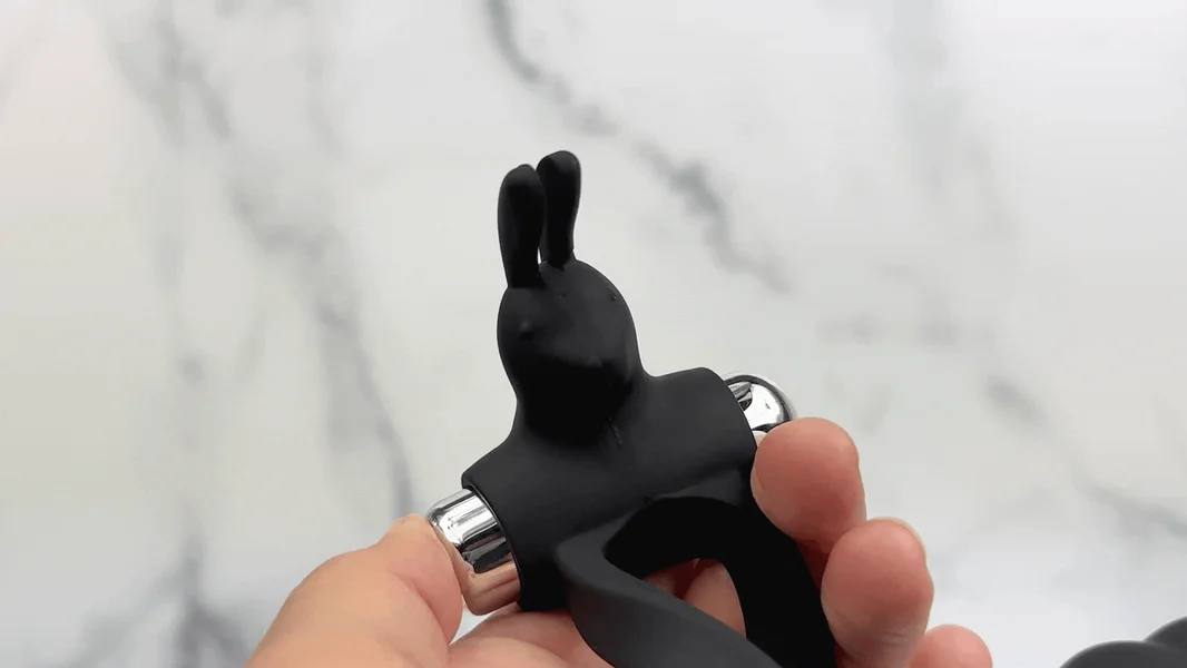 Triple Pleasure Silicone Dual-Penetrating Cock Ring — image 9 of 17