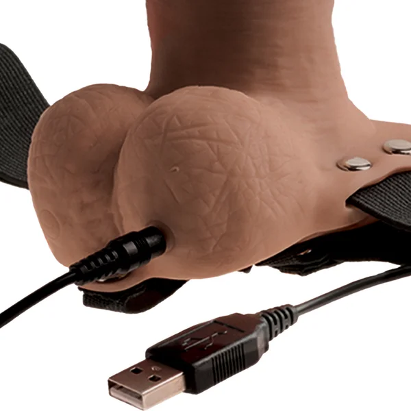 Rechargeable Vibrating Hollow Strap-On With Balls — image 12 of 14