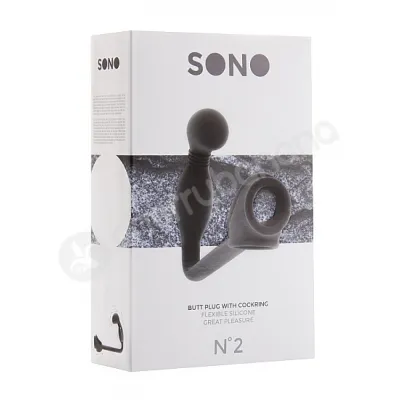 Sono No 2 Black Butt Plug With Cock Ring