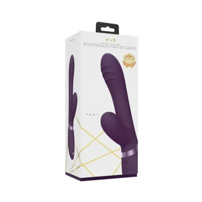 Vive Tani Rechargeable Pulse wave Triple motor Finger Motion Silicone Vibrator Purple