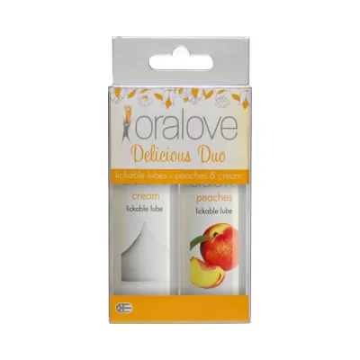 Oralove Delicious Duo Lickable Lubes Peaches and Cream