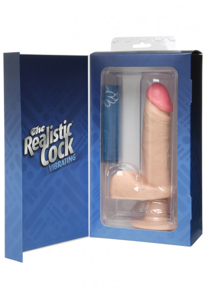 The Realistic Cock - MS - Vibrating 6 Inch - Skin - Life Like Vibrating Dildos