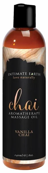 Intimate Earth Chai Massage Oil - 240 ml Vanilla & Chai