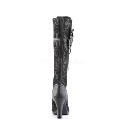 GLAM 240 3 3 4 Heel Goth Lolita Lace Up Knee BT W Bow Mini P F