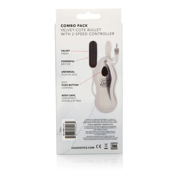 Sterling Collection Combo Pack Velvet Cote Bullet  With 2-Speed Controller