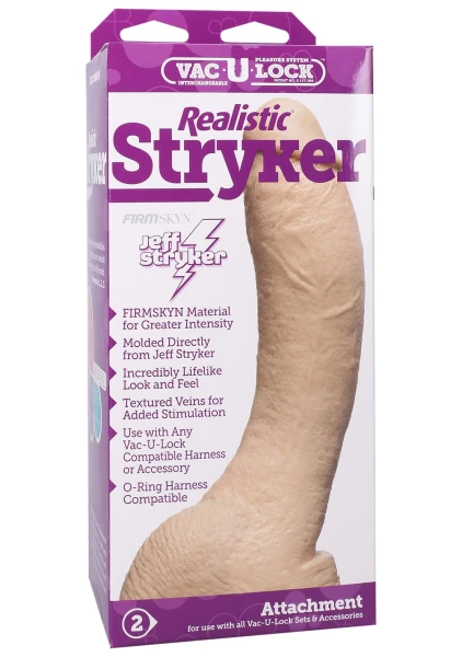 Vac-U-Lock Realistic Stryker 9" Dildo for Harnesses | Strap On Dildos