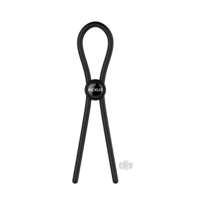 Cock Rings Nexus Forge Adjustable Silicone Lasso Cockring Black
