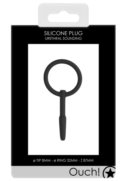 Silicone Urethral Sounding Plug - 8mm/32mm/87mm
