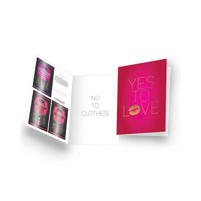Naughty Notes Greeting Card Yes To Love Pink