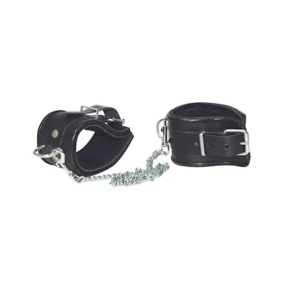 Leather Ankle Cuffs Black