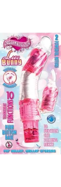Orgasmalicious Luv Bunny Vibrator Waterproof Cotton Candy Pink — image 4 of 4