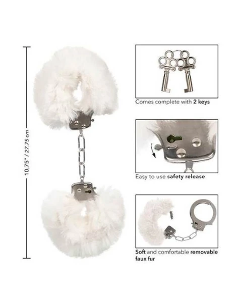 Ultra Fluffy Furry Cuffs - White