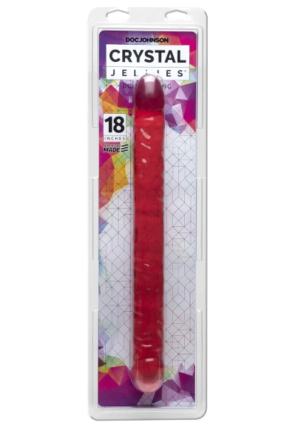 Crystal Jellies 18 Inch Double Dong - Purple