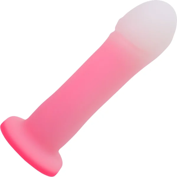 The Duchess Dual Density O2 Vibrating Silicone Dildo By Tantus - Rose Quartz