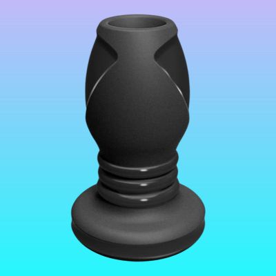 Doc Johnson 39 The Stretch 39 Platinum Premium Silicone Hollow Butt Plug Medium Size