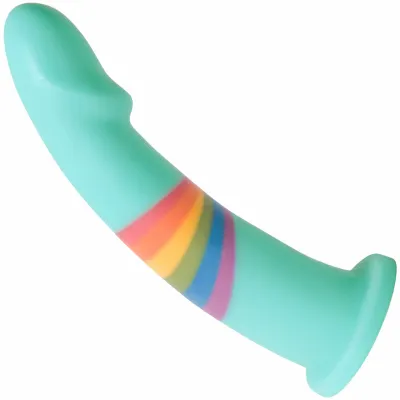 Alex Silicone Dildo by BS Rainbow Blue