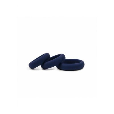Hombre Xtra Stretch Silicone C Bands 3 pack Navy Silicone Cock Ring