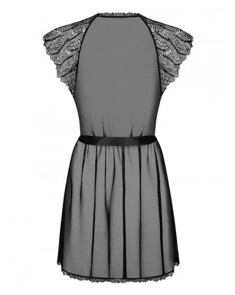 Obsessive Romanesa - Peignoir - Black - S/m