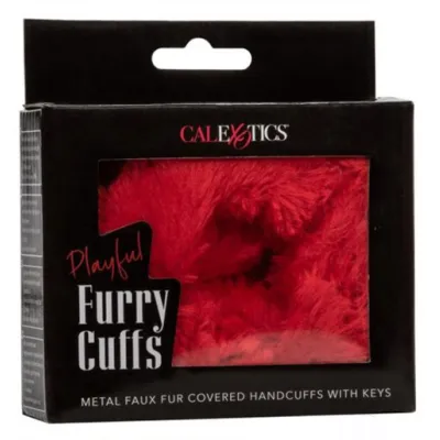 Playful Furry Cuffs Red