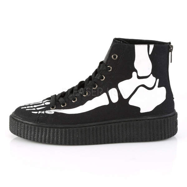 1 1/2 inches PF Round Toe Lace-Up Front High Top Creeper Sneaker — image 7 of 16