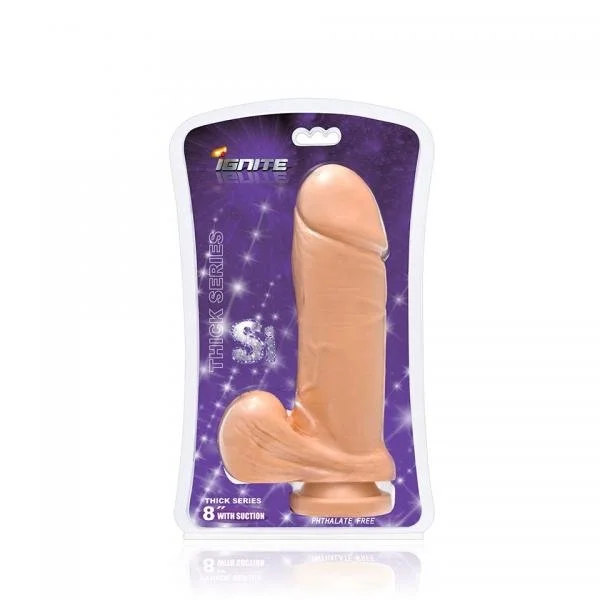 Thick Cock Balls & Suction Cup 8 inches Beige Dildo — image 6 of 6