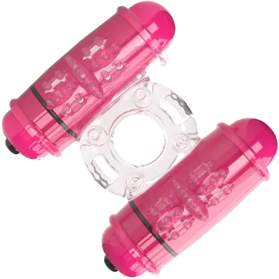 4B Double Wammy Dual Motor Vibrating Cock Ring By Screaming O Strawberry
