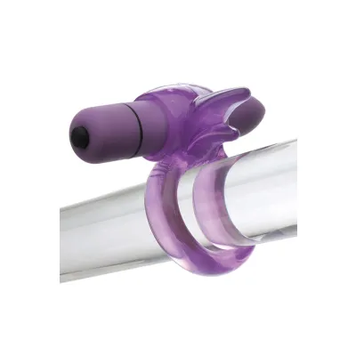 Adam and Eve Vibrating Cock Ring with Clitoral Stimulator Tongue Extensions