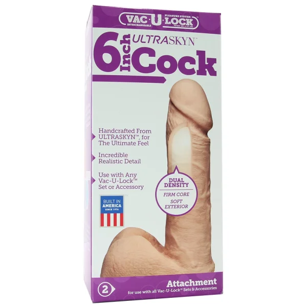 Doc Johnson Vac-U-Lock 6" UR3 Realistic Cock - Vanilla