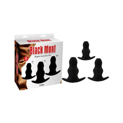 Rippled Anal Juicer Kit Black 6 1 Inch