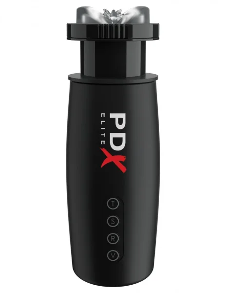 Pipedream Extreme Elite Motorbator 2 - Clear/Black — image 8 of 8