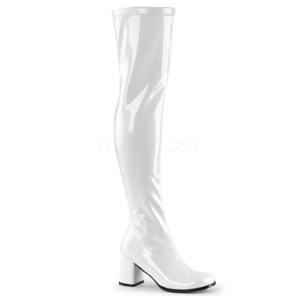 3 inches Block Heel, Gogo Over-the-Knee Boot, Str. Pat, Side Zip