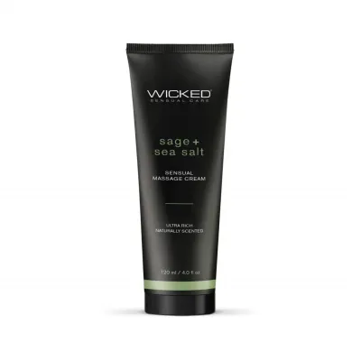 Sage and Sea Salt Scented Sensual Massage Cream 4 Oz