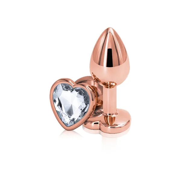 Rear Assets Rose Gold + Gem Heart Anal Plug by NS — image 5 of 8