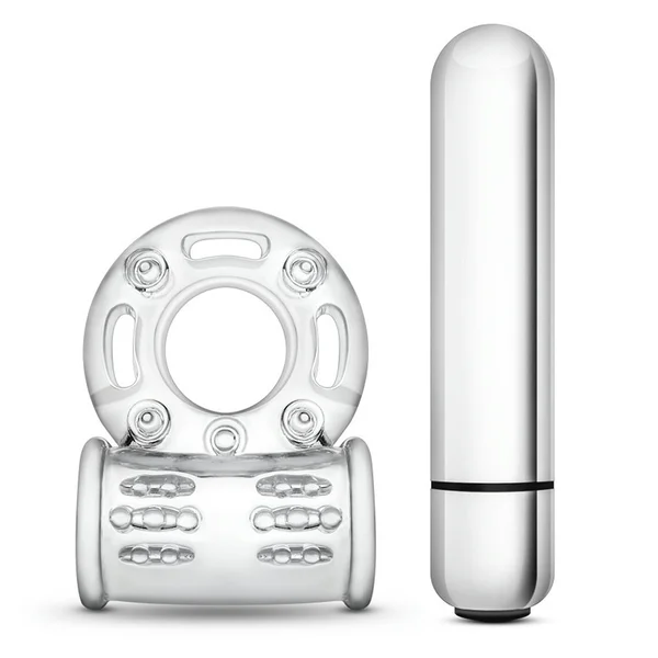 Stay Hard 10 Function Clear Vibrating Bull Cock Ring by Blush Novelties — image 2 of 7
