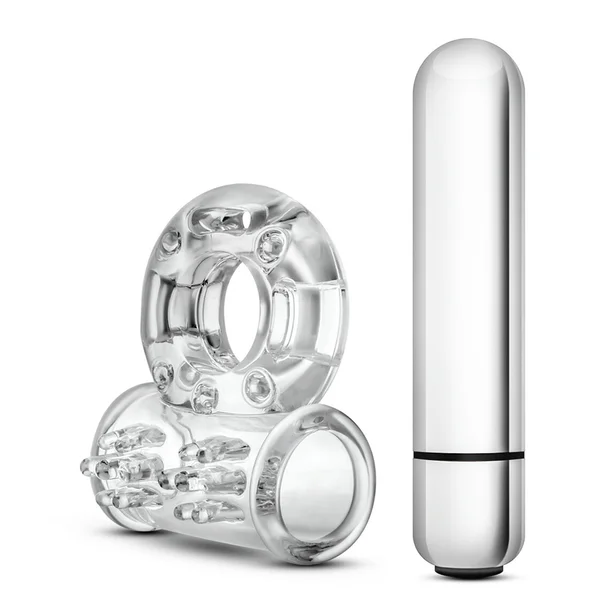 Stay Hard 10 Function Clear Vibrating Bull Cock Ring by Blush Novelties — image 5 of 7