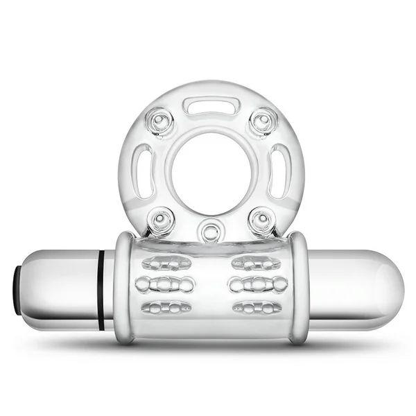 Stay Hard 10 Function Clear Vibrating Bull Cock Ring by Blush Novelties — image 4 of 7