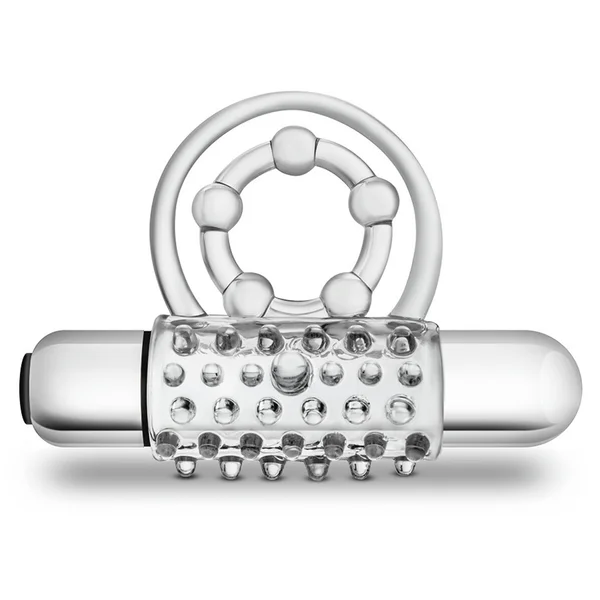 Stay Hard Vibrating Super Clitifier Clear Cock Ring With Bullet by Blush Novelties — image 2 of 5